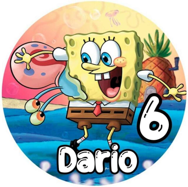 Oblea Bob Esponja Cm Mundo De Fantasia Eventos