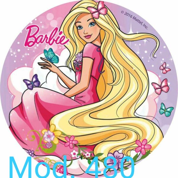 oblea comestible tarta barbie