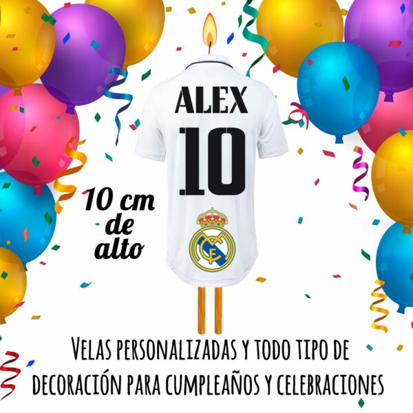 Velas de Cumpleaños Camiseta Real Madrid