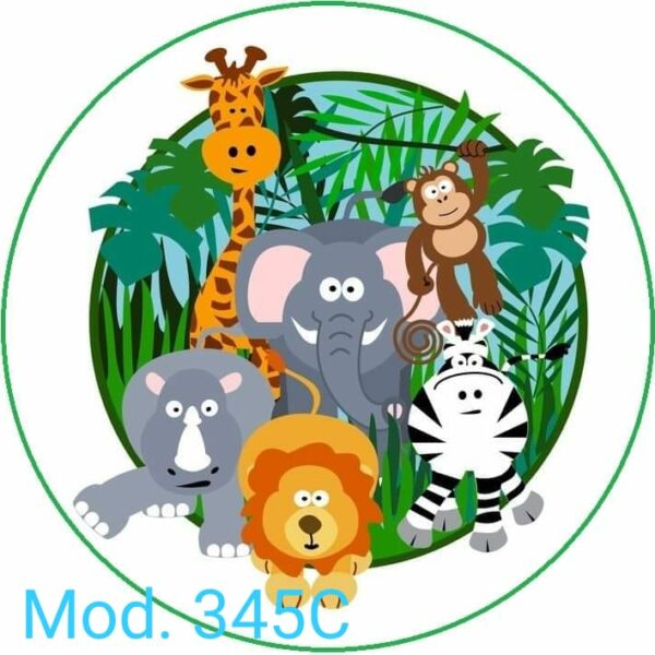 oblea tartas animales selva