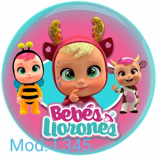 Oblea comestible decoración tartas Bebé Llorones