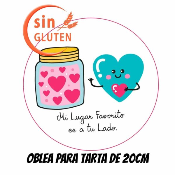 oblea comestible san valentin a tu lado