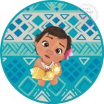 Oblea Vaiana bebé tartas de cumpleaños