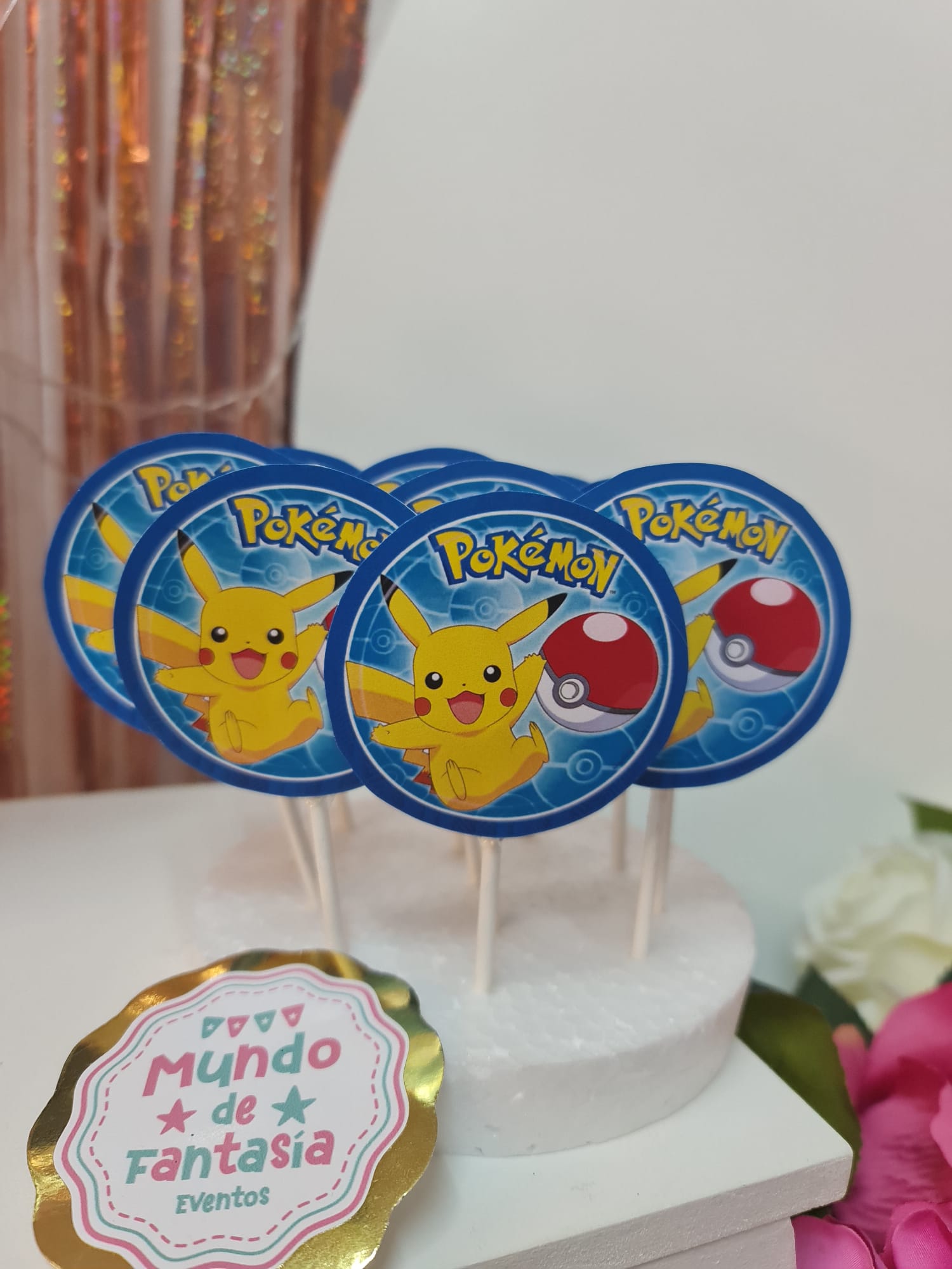 Pikachu mesa de dulces fiesta de Pokemon