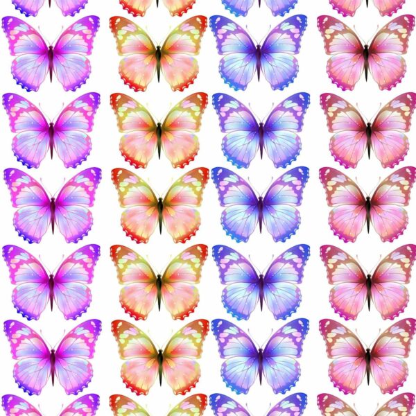 Oblea Tartas mariposas Multicolor A4
