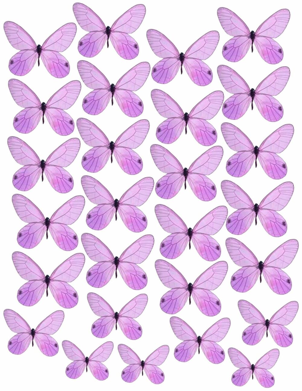 VOblea Tartas mariposas Violeta A4ioleta