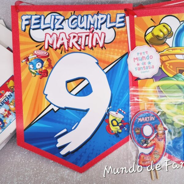 Banderin más vela súper Zing