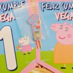 Pack Fiesta de Cumpleaños Vela y banderín cumpleaños Peppa Pig