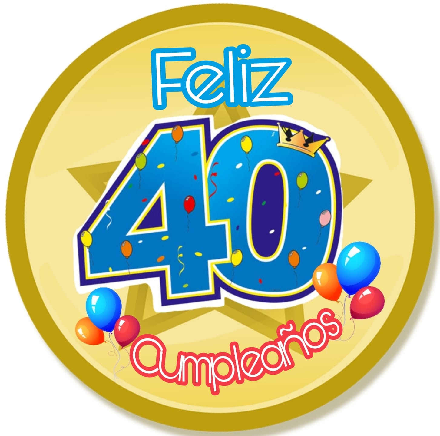Oblea Feliz 40 cumpleaños - Mundo de Fantasia Eventos