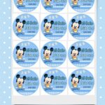 Oblea de 6cm personalizada Mickey bebé