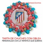 Tarta de chuches con oblea comestible