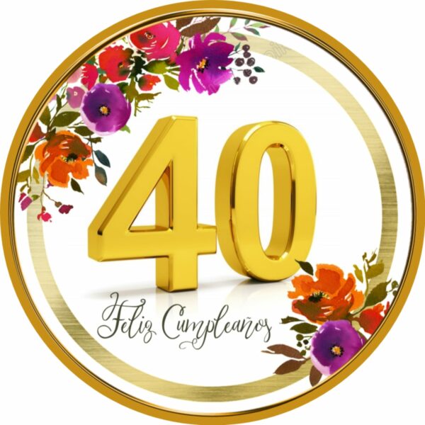 40 cumpleaños 20cm