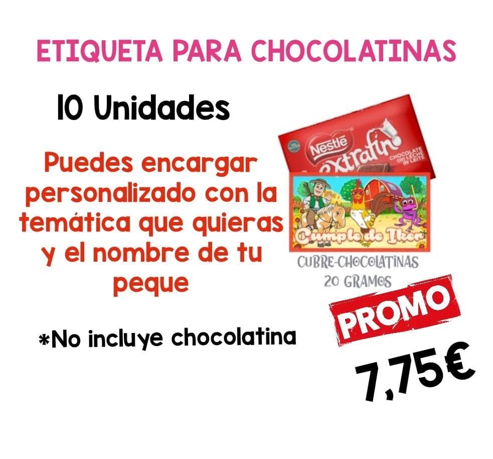 Etiquetas Chocolatinas