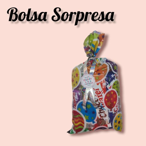 sorpresa con chuches y chocolates surtidos