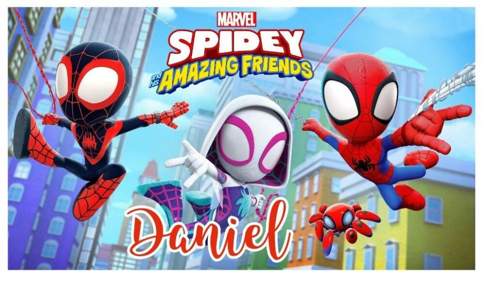 Oblea personalizada SPIDEY para la decoración de tartas Tamaño A4