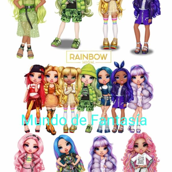 Oblea Rainbow High A4