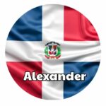 Bandera República Dominicana 20cm