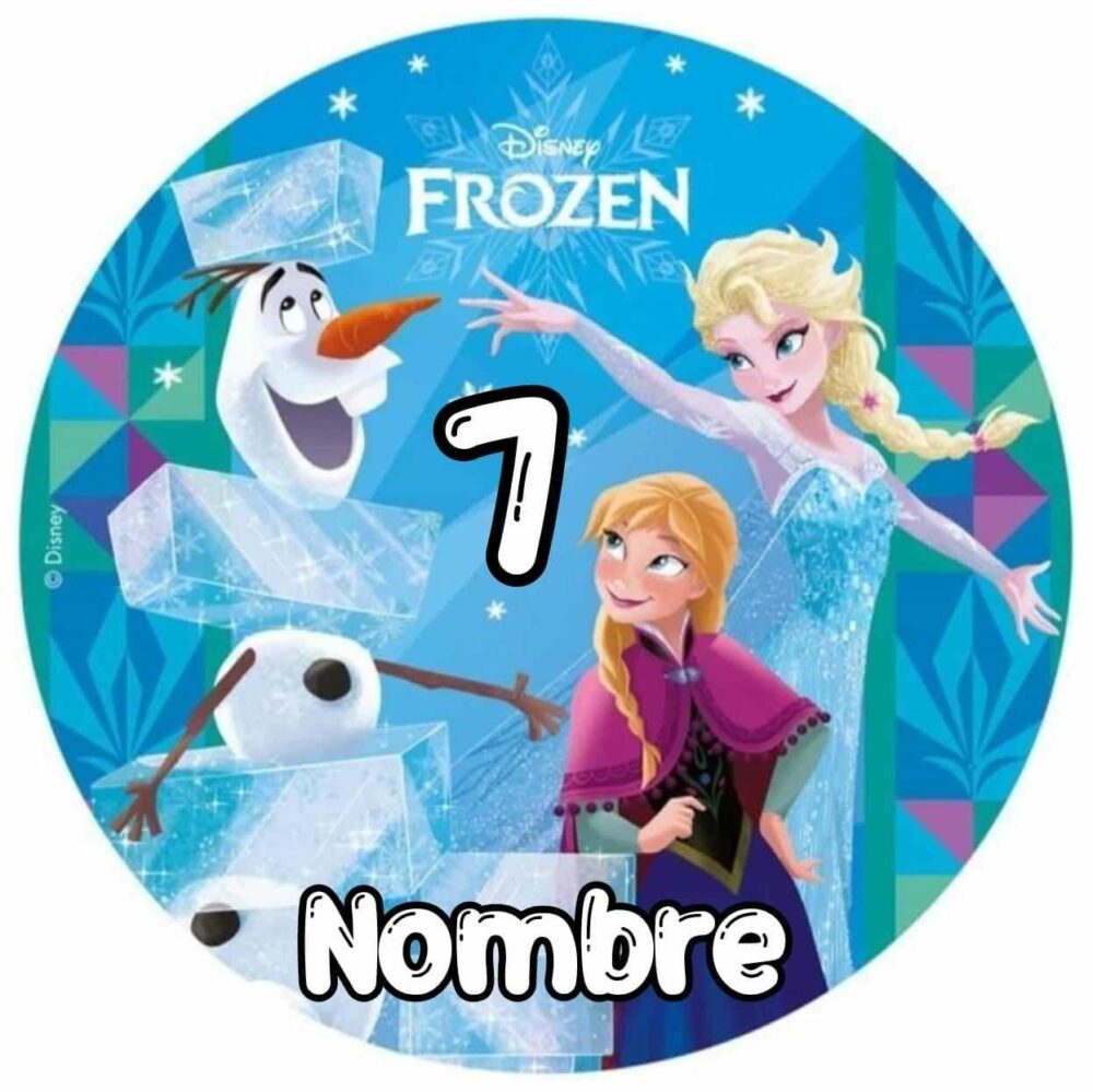 Oblea personalizada Frozen A4 - Mundo de Fantasia Eventos