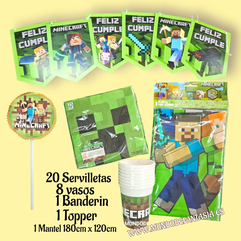 pack de cumpleaños Minecraft