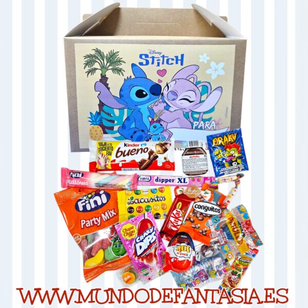 Cajas llenas de golosinas, gominolas y dulces variados. Regalos divertidos para niños y adultos