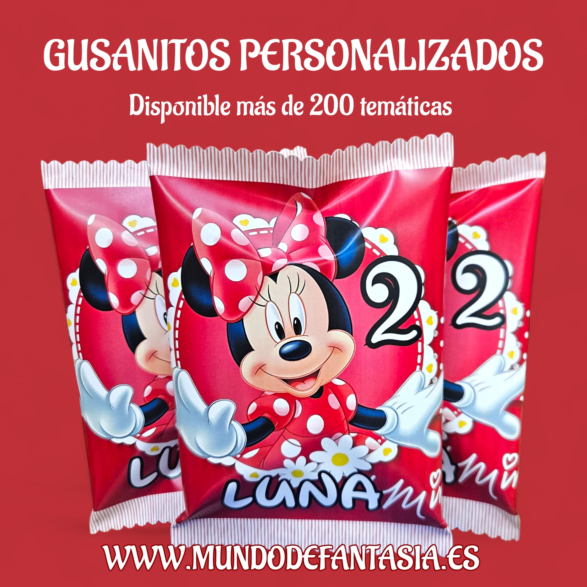 Bolsa de gusanitos personalizada